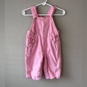 Girls pink vintage style overalls